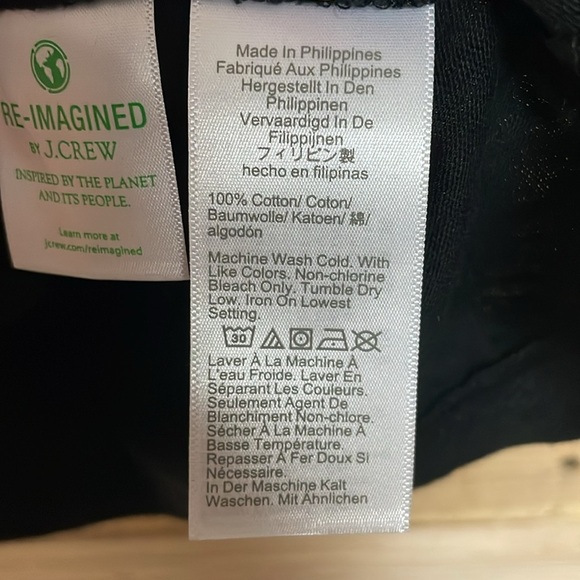 J. Crew Size XS Black Sleeveless Crop 100% Cotton Top With Cute Little Pocket - Picture 7 of 8